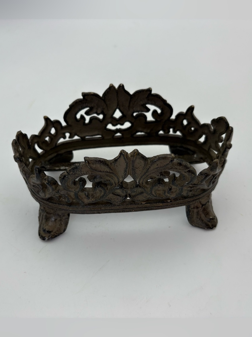 Vintage Art Nouveau Metal Caddy - Picture 2 of 11